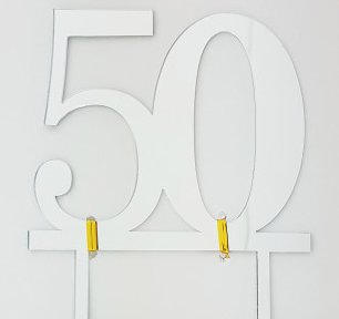 Cake Topper Zahl 50