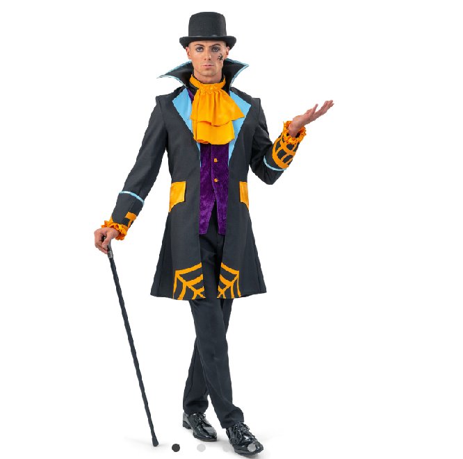 Halloween Frack mit Jabot,52-54