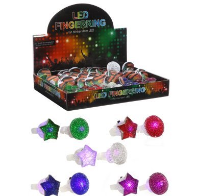 LED Fingerring Glam, 5 Stck