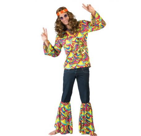 Hippie Outfit fr Herren, 48/50