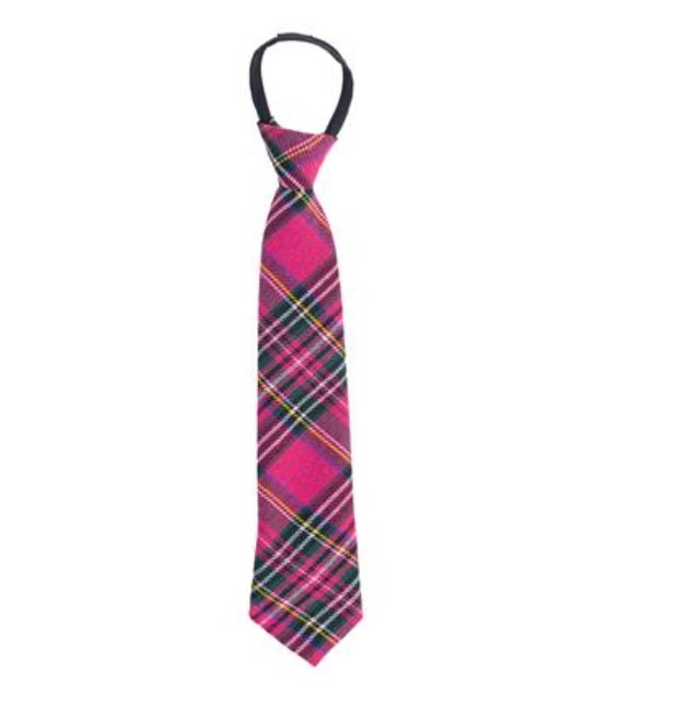 Karierte Krawatte, pink