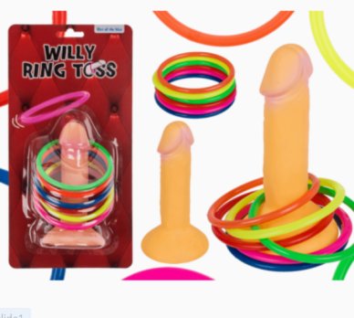 Ringwurf-Spiel, Penis, mit 6 Ringen