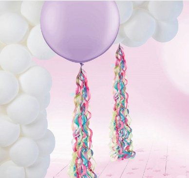 Spiral Tassel fr Ballons, bunt