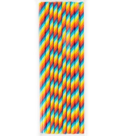 Strohhalme Regenbogen, 12 Stck