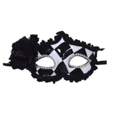Venezianische Maske schwarz/wei