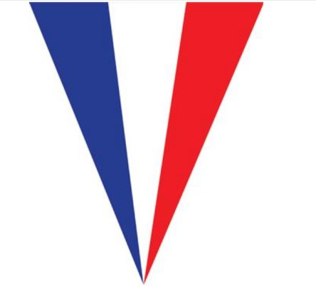 Wimpelkette Frankreich, 5m