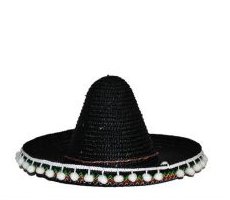 Mexikanischer Hut, schwarz - 50 cm