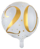 Folienballon Zahl 20, gold