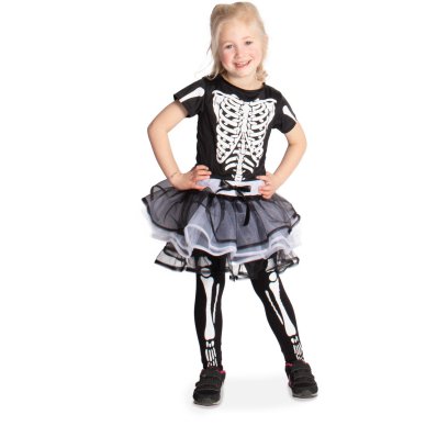 Halloween fr Kinder Skelettkleid, 98/116