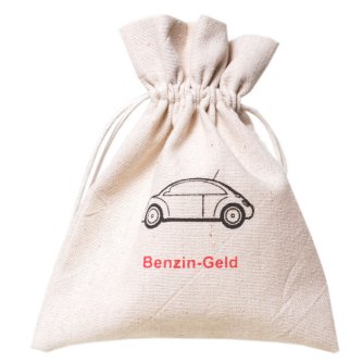 Jute Beutel Benzin-Geld
