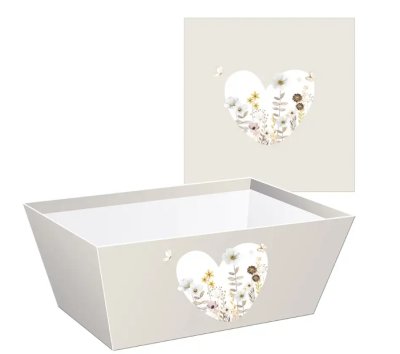 Prsentkorb - Herz - Blumen