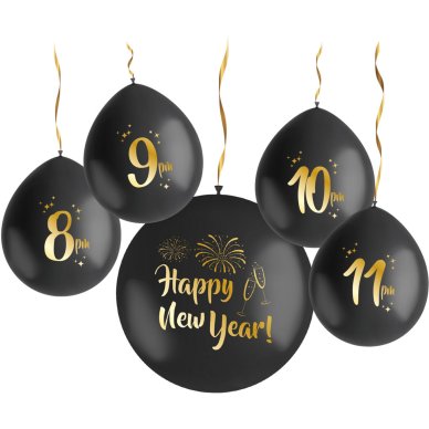 Silvester Countdown Ballons 33 und 61 cm