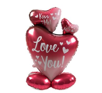 Stehender Folienballon - groe Liebe