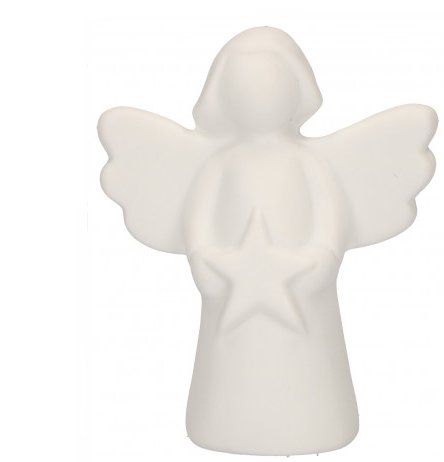 Porzellanfigur Engel mit Stern