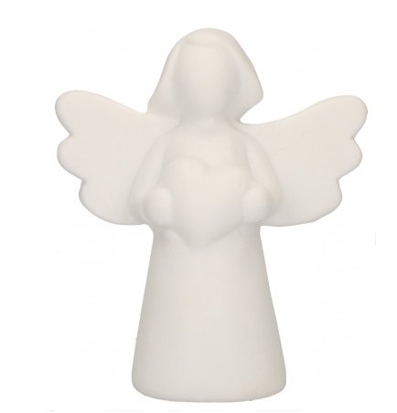 Porzellanfigur Engel mit Herz