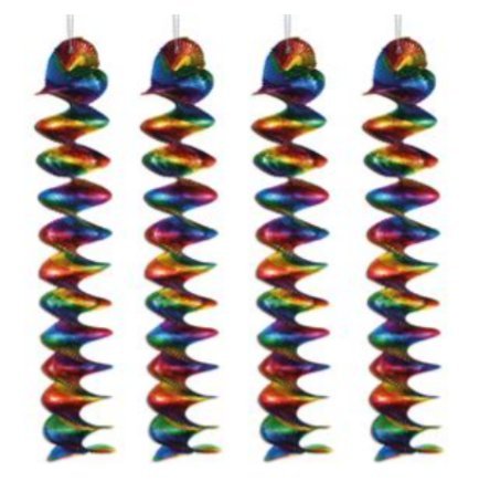 4 Spiralhnger metallic multi 7 cm