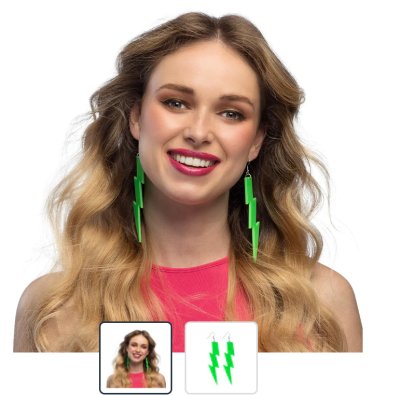 Ohrringe Flash neon grn
