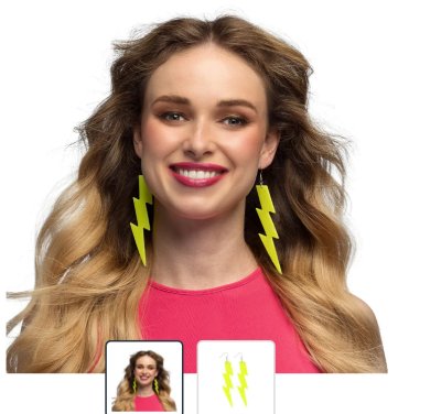 Ohrringe Flash neon gelb