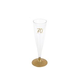 Sektglas zum 70. Geburtstag, gold