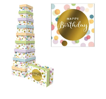 Happy Birthday Geschenk Karton