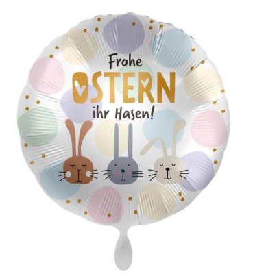 Frohe Ostern ihr Hasen Ballon