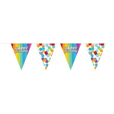 Wimpelkette Rainbow Happy Birthday