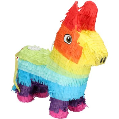 Pinata Esel Regenbogenfarben