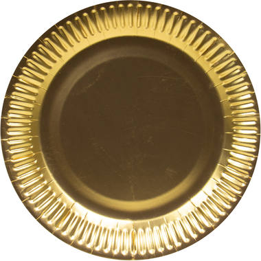 Teller metallic gold, 23 cm