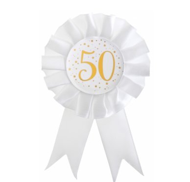 Anstecker zum 50.Geburtstag, wei