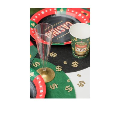 	               Konfetti Casino, Dollarzeichen XXL