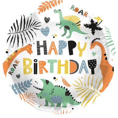 Folienballon Dinosaurier - Happy Birthday
