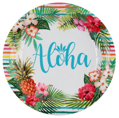 Aloha Pappteller, 10 Stck