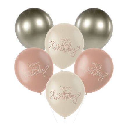 Latexballons Mix - Creme Rose Metallic