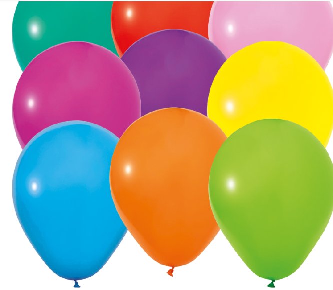 Luftballon Bunt rund 30 cm, 10 St�ck