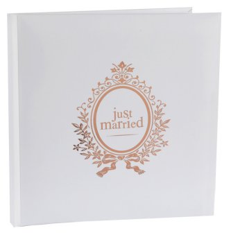 Gästebuch / Fotobuch Just Married, rosegold