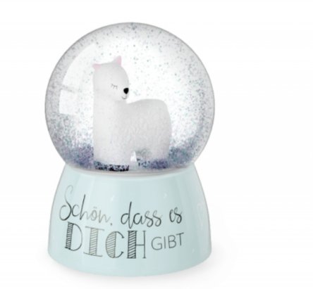 Glitzerkugel Lama