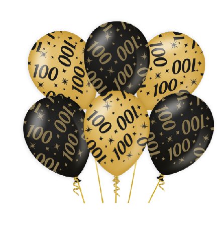 Zahlen Luftballons mit Zahl 100