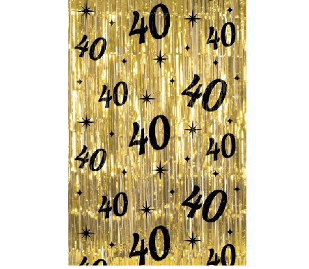 Party Vorhang mit Zahl 40