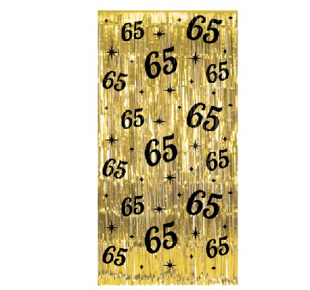 Party Vorhang mit Zahl 65