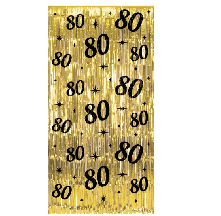 Party Vorhang mit Zahl 80
