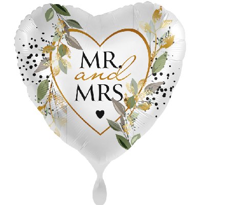 Folienballon Hochzeit Mr. & Mrs.