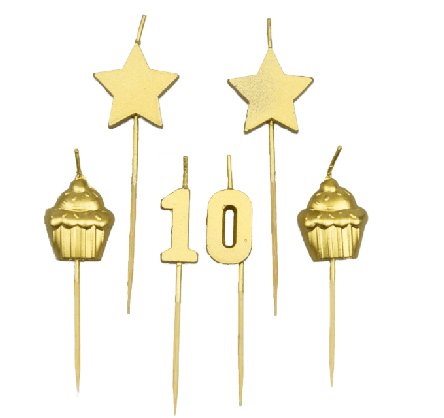 Party Kerzen zum 10.Geburtstag