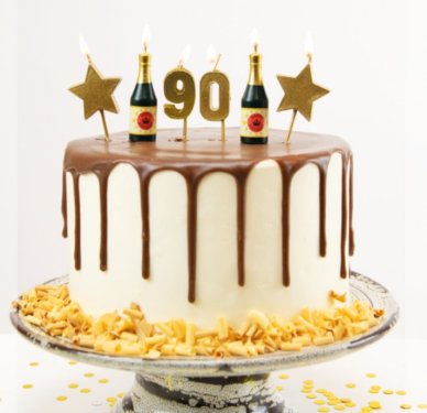 Party Kerzen zum 90.Geburtstag