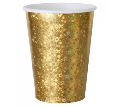 Trinkbecher gold Glam zu Silvester, 10 Stck