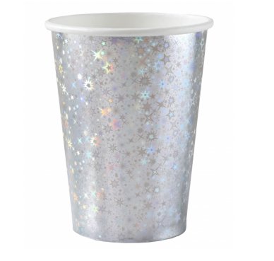 Trinkbecher silber Glam zu Silvester,10 Stck