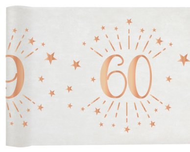 Tischlufer zum 60. Geburtstag, rosegold
