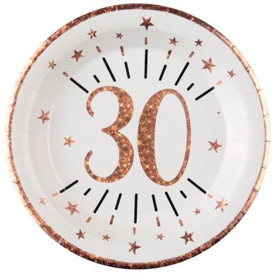 Teller zum 30.Geburtstag, rosegold