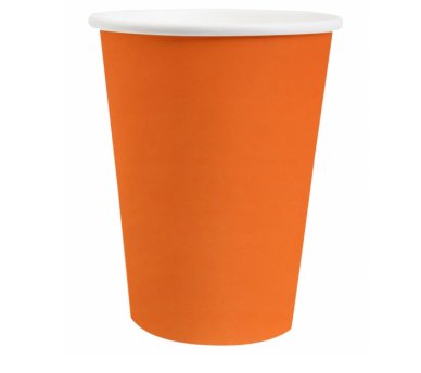 Pappbecher Orange, 10 Stck