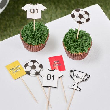 Cupcake Topper Fuball, 12 Stck