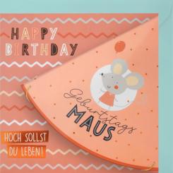 Glckwunschkarte Geburtstag Maus